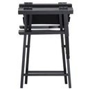 Sedia da Regista Pieghevole in Legno di Faggio 54x40x83 cm  Nero