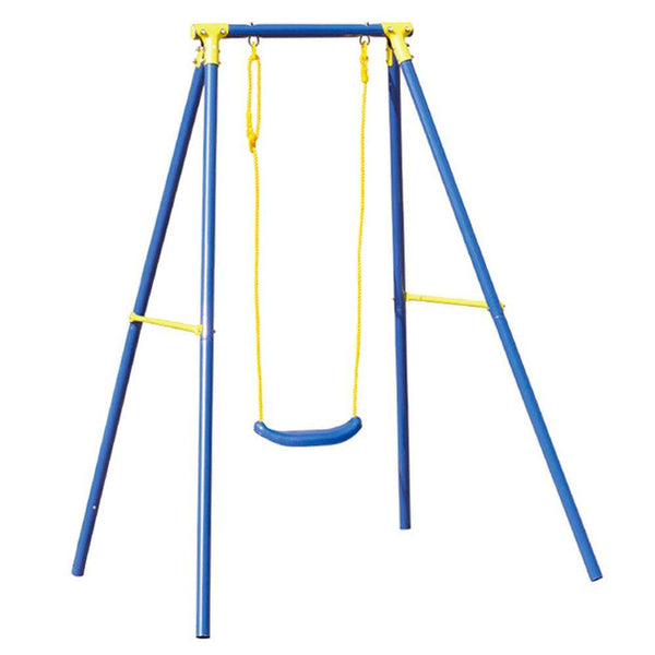 Gartenschaukel für Kinder aus blauem und gelbem Eisen prezzo