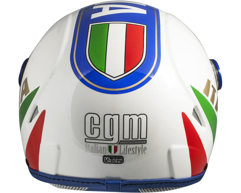 Casco Demi-Jet per Bambini Visiera Sagomata CGM Italia 205I Bianco