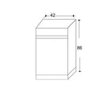 Mobile Lavatoio in Ceramica 1 Anta e Strofinatoio Integrato 45x50x86A cm Grigio Cemento