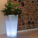 Vaso Luminoso da Giardino a LED 30x30x60 cm in Resina 5W Cedar Bianco Caldo