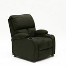 Poltrona Relax Reclinabile Manuale 100x76x94 cmin Microfibra Verde