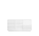 Madia Design Moderno 1 Anta 3 Cassetti Jupiter 182x44x90 cm Bianco laccato lucido