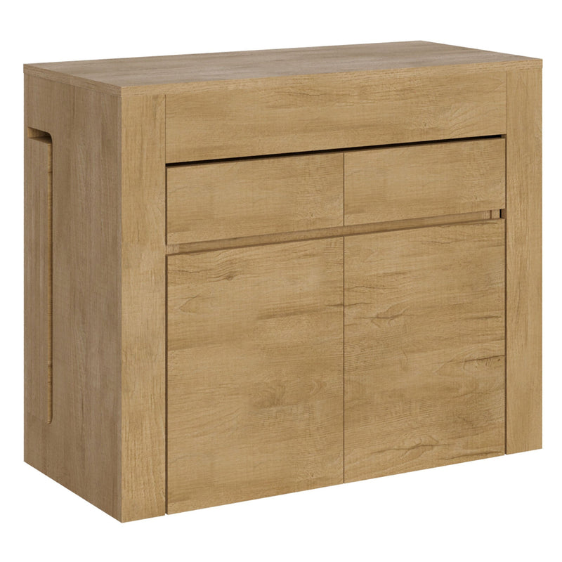 Consolle Tavolo Allungabile 90-302x42x75 cm Evolve Quercia Natura con Panca Inferiore e Superiore