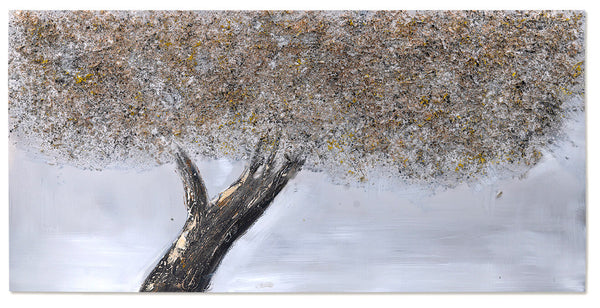 prezzo Quadro Dipinto Albero Dorato 60x120 cm Cornice in Abete Multicolor