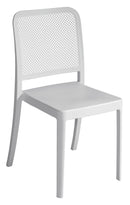 Sedia Impilabile da Giardino 46x53x86 cm in Polipropilene Bianca