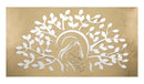 Pannello Maternity Oro 120x2x64 cm in Ferro MDF e Specchio Oro