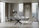 Tavolo Allungabile 160-420x90x77 cm Volantis Premium Cemento Telaio Antracite 