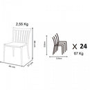 Sedia Martinica Impilabile 46x57x86 h cm in Alluminio Antracite