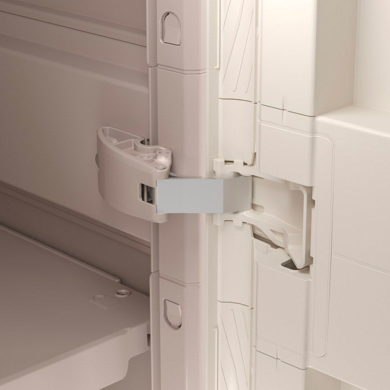 Armadio da Esterno 3 Ripiani 80x45x180H cm in Plastica Keter Groove Alto Sabbia/Beige