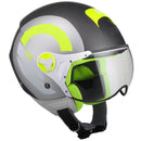 Casco Demi-Jet per Scooter Visiera Sagomata CGM Taormina 107R Titanium Opaco Varie Misure