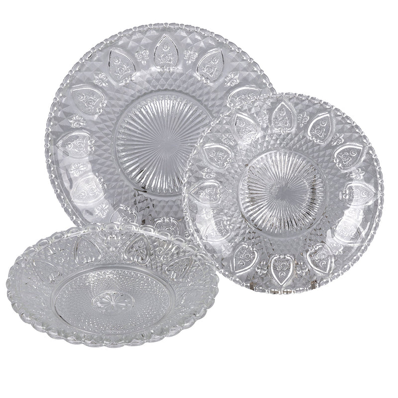 Servizio Piatti 18 Pezzi in Vetro VdE Tivoli 1996 Le Sacre Coeur
