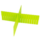 Set 2 Divisori Organizer 130x435mm Componibili per Cassetti in Plastica Grigio