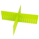Set 2 Divisori Organizer 130x435mm Componibili per Cassetti in Plastica Verde