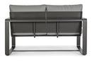 Divano da Giardino 2 Posti 134x78x84h cm in Alluminio e PP Merrigan Antracite 