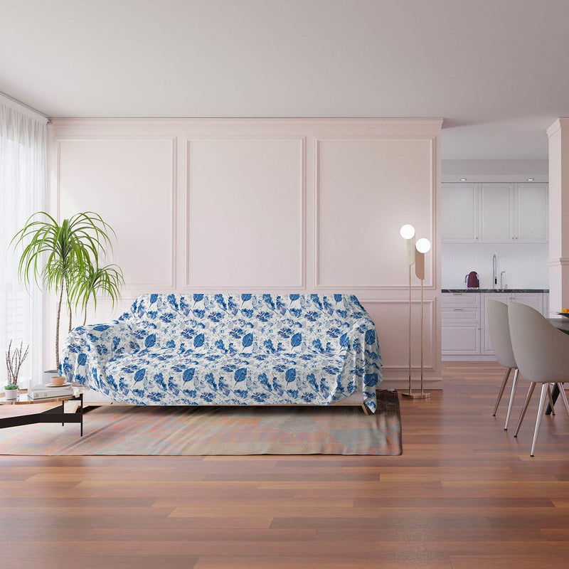 Telo Arredo Copritutto Copridivano in Microfibra Foglie Varie Misure