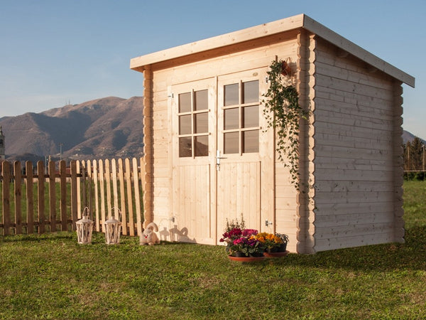 prezzo Casetta Box da Giardino Porta Utensili 250x200 cm Senza Pavimento Nina in Legno di Abete Grezzo