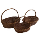 Set 3 Ceste in Vimini naturale ovale 