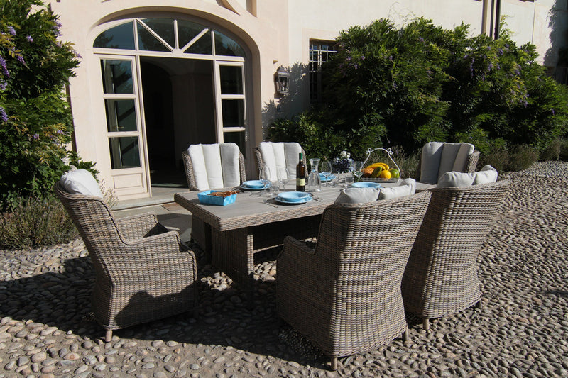 Poltrona da Giardino in Polyrattan Baltimora Grigio