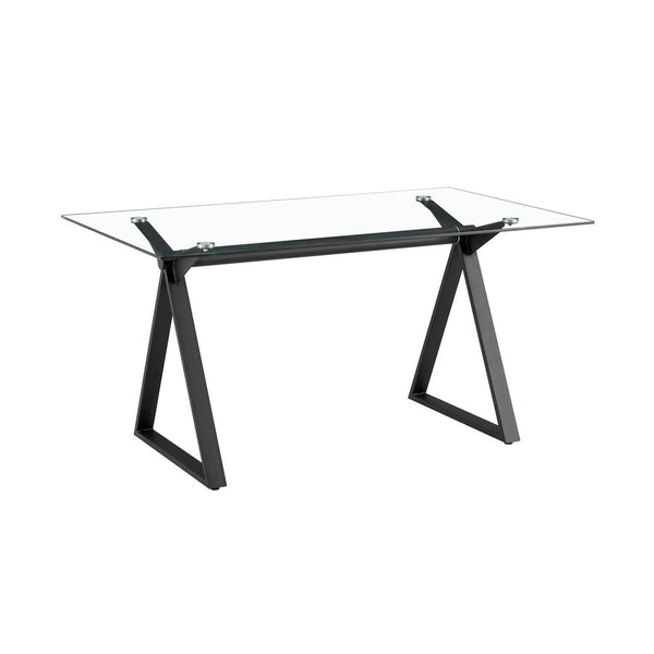 online Tavolo 150x90x75 cm Top in Vetro Temperato Smart Nero