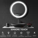 Specchio Bagno Rotondo 50cm Luce LED Regolabile Funzione Anti Appannamento   