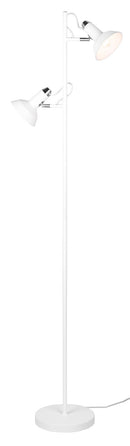 Piantana da Interno Attacco E14 in Metallo Bianco Opaco