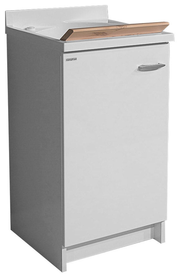 sconto Sinister Schrank 45x50x85cm Holzbohlentür Montegrappa Marella Weiß Links