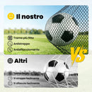 Porta da Calcio 3 x 2 m con Rete Robusta e Telaio in Metallo Stabile      