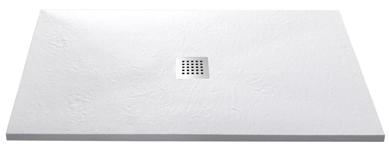 Piatto Doccia in Pietra Bonussi Ardesia Stone Central Bianco Varie Misure