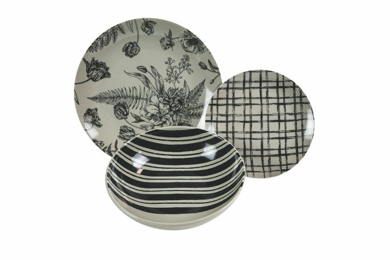 Servizio Piatti 18 Pezzi in Porcellana 6 Posti Tavola Villa d'Este Home Tivoli Etoile