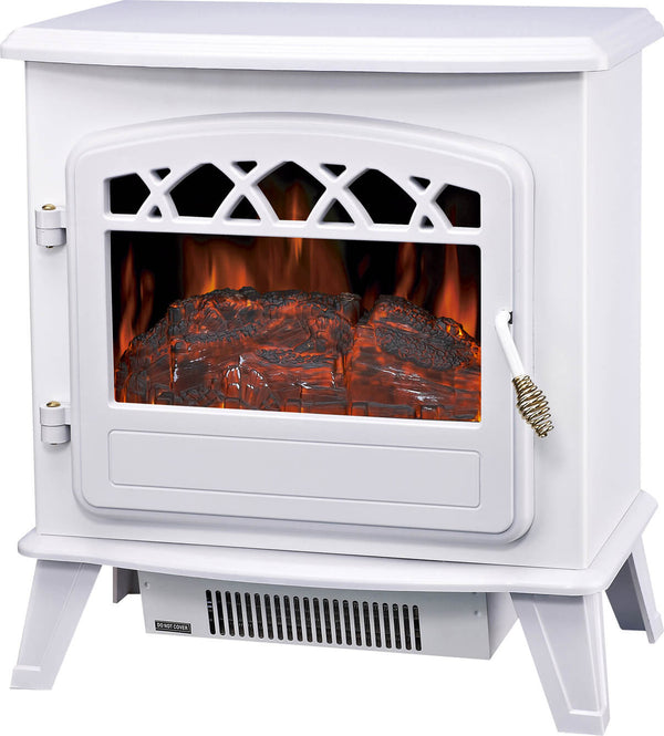 Elektrischer Bodenofen Flammeneffekt 1850W Vannini Ilona Bianca sconto