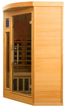Sauna Finlandese ad Infrarossi 2/3 Posti 120x120 cm H190 in Legno di Abete Apollon 2C