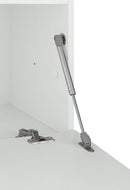 Armadio Angolare con Scrivania a Scomparsa 56x56x35x140h cm Dalia Bianco/Report Grigio  