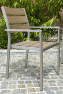 Sedia da Giardino 54x58xh88 cm in Alluminio e Polywood Seattle Legno