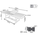 Tavolo Allungabile Rettangolare 150/200x90x74 h cm in Legno di Acacia Marrone