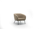 Poltrona da Salotto o da Camera Sherry 75x74x69 cm in Velluto Beige