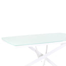 Tavolo da Pranzo 160x79x90 cm in Vetro Temperato