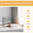 Recinto Recinzione per Cuccioli Cani 6pz 79x60 cm 