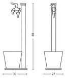 Fontana da Giardino con Rubinetto e Vaschetta Belfer 42/SRV Tortora