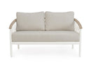 Divano da Giardino 2 Posti con Cuscini 140x75x85h cm in Alluminio e PP Fenix Vapor 