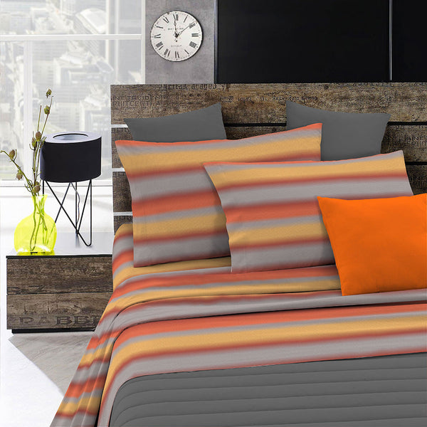 sconto Bettwäsche-Set mit Aufdruck oben und unten und Sfumato-Kissenbezügen