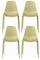 Set 4 Sedie 49x48,5xH88 cm in Polipropilene Frida Giallo