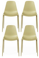 Set 4 Sedie 49x48,5xH88 cm in Polipropilene Frida Giallo
