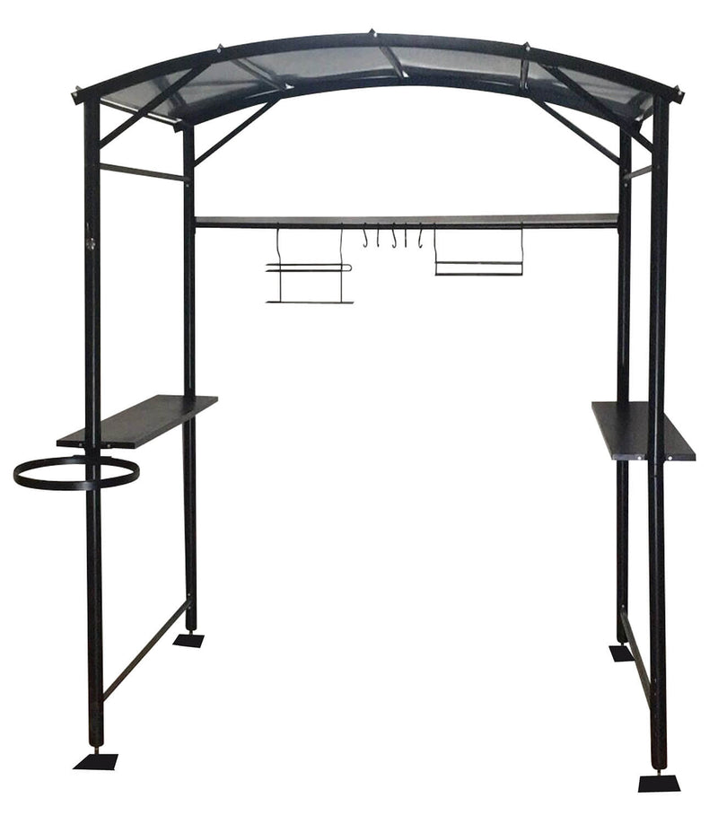 Tettoia per Barbecue 250x135x224 cm in Acciaio con Accessori 