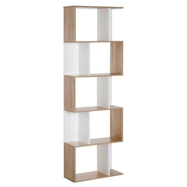 Modernes Wand-Bücherregal mit 5 Regalen aus weißem Holz 60 x 24 x 1184,5 cm prezzo