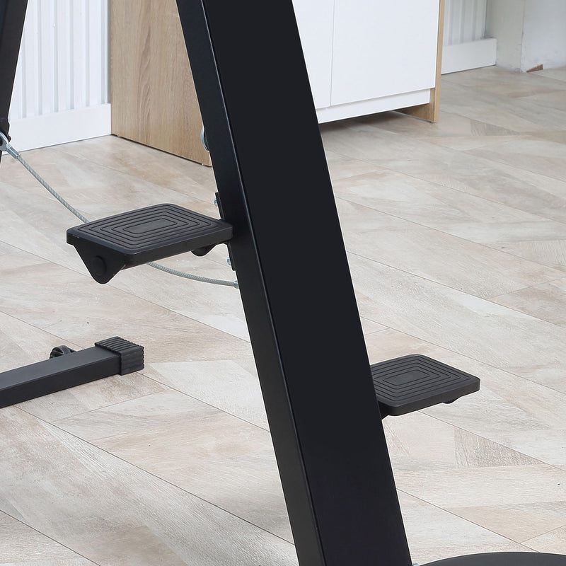 Vertical Climber Altezza Regolabile 100x60x175-195 cm con Monitor LCD in Acciaio e ABS Nero