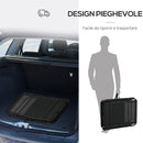 Lettino Prendisole da Giardino Pieghevole 58x189x32,5 cm con Cuscino e Tasca Laterale Grigio Chiaro   