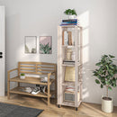 Libreria 4 Ripiani 40x40x150 cm con Rotelle in Legno Quercia