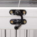 Conigliera 90x53x59 cm Casetta e Rampa in Legno Marrone  