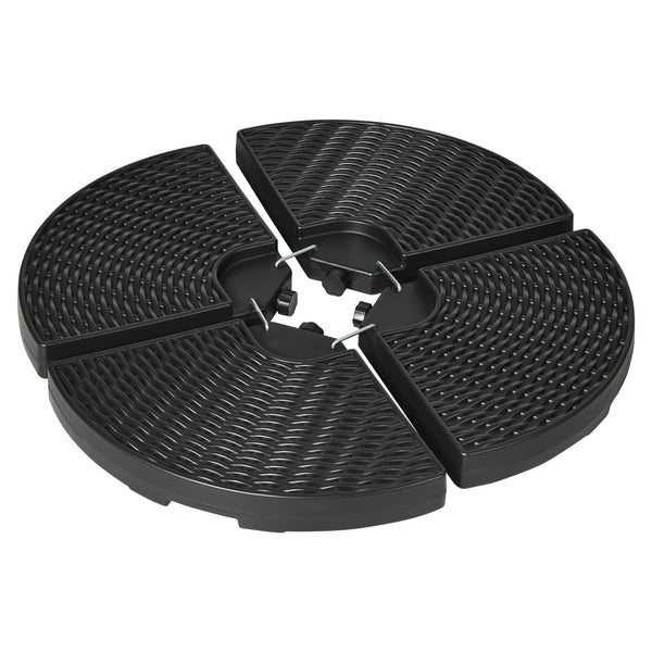 Base per Ombrellone da Giardino Ø100x8 cm in HDPE Nero sconto